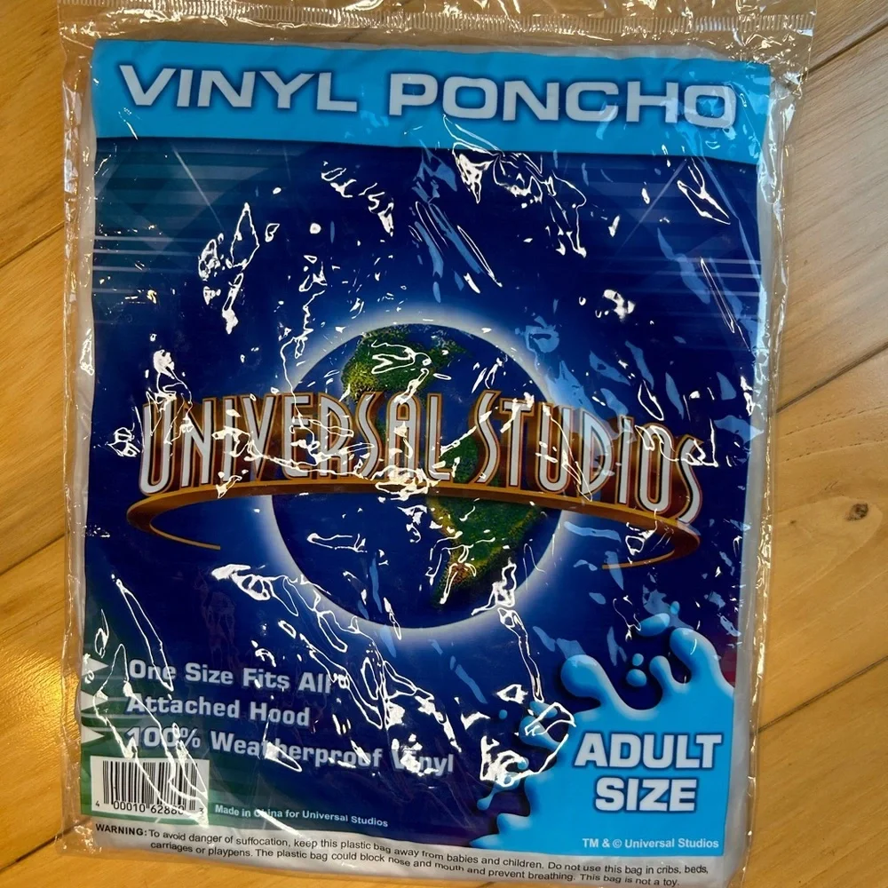 NWOT Universal Studios Adult Vinyl Poncho - Picture 2 of 6